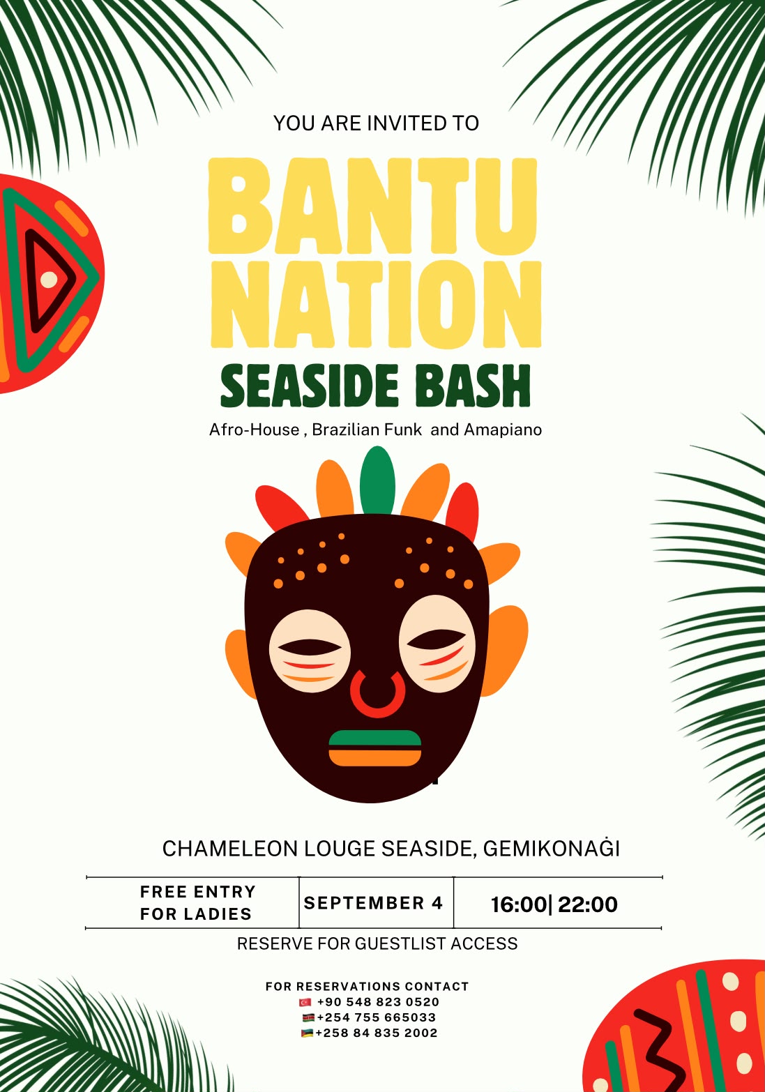 Bantu Nation Seaside Bash – September 4