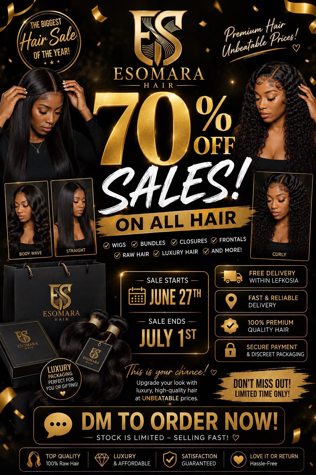 Esomara Hair Sale – 70% Off Premium Wigs & Hair