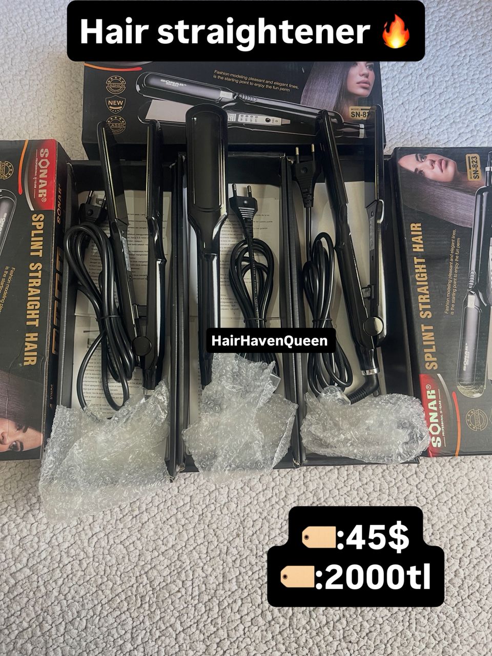 Professional Hair Straightener – $45 / 2000 TL