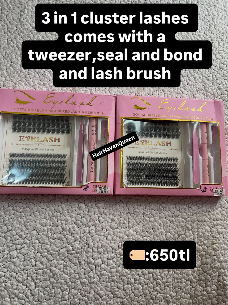 3-in-1 Cluster Lashes Kit – 650 TL